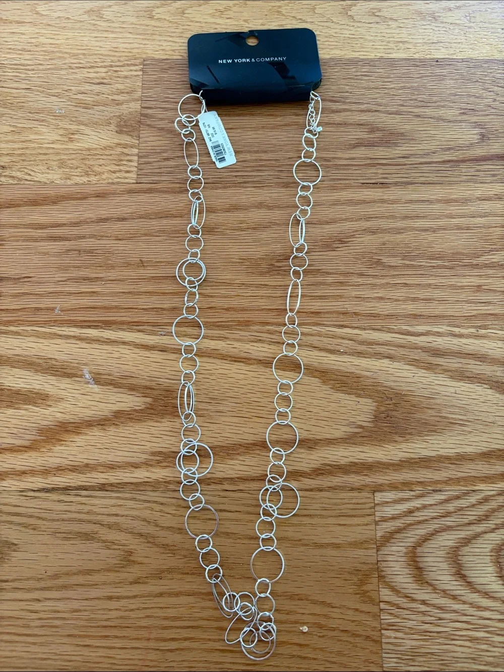 New York & Company Silver Open-Circle Link Necklace
